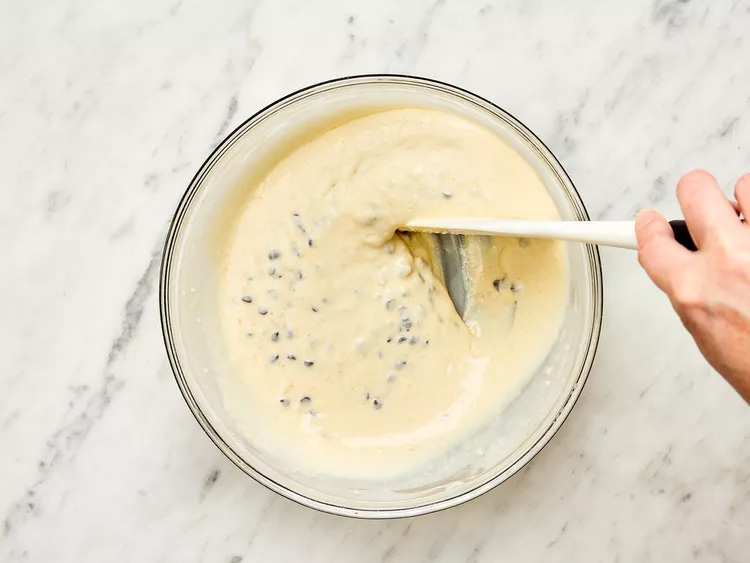 Chocolate chips in pancake mix